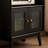 23.62"Solid Wood Pine Black Sideboard