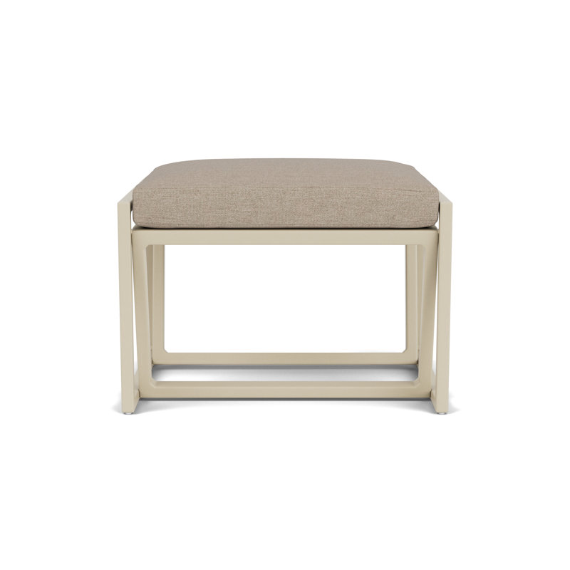 Summit Outdoor Ottoman, Linen, Demo Oatmeal