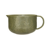 4 Quart Stoneware Batter Bowl With Handle, Trees