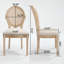 Ensemble de 2 chaises rembourrées French Country