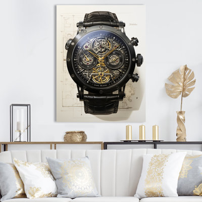 Luxury Watch Canvas Wall Art, Fashion Timepiece Decor Print - Luxury Watch I