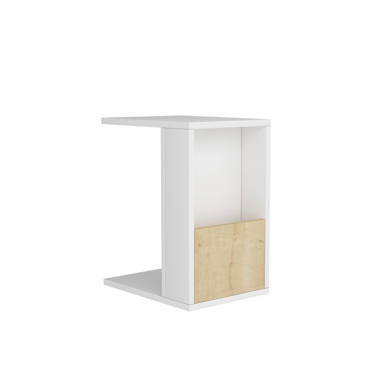 End Table, White/Oak, White