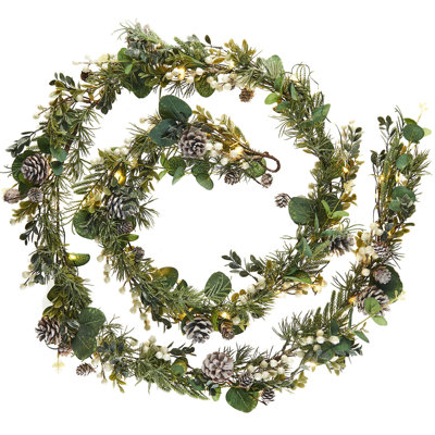 20.32cm Lighted Faux Garland with Lights