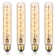 LED Vintage Filament Bulb T10, Tubular Edison Bulb Dimmabl, E26 Base, Amber, 2000K Soft Warm
