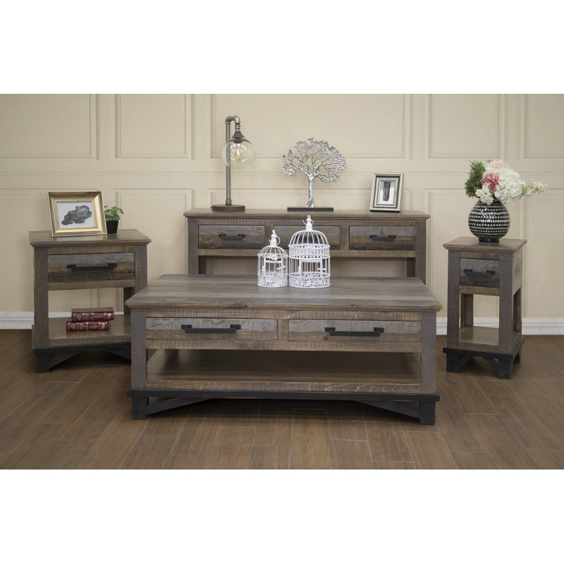 Loft Brown End Table with Storage