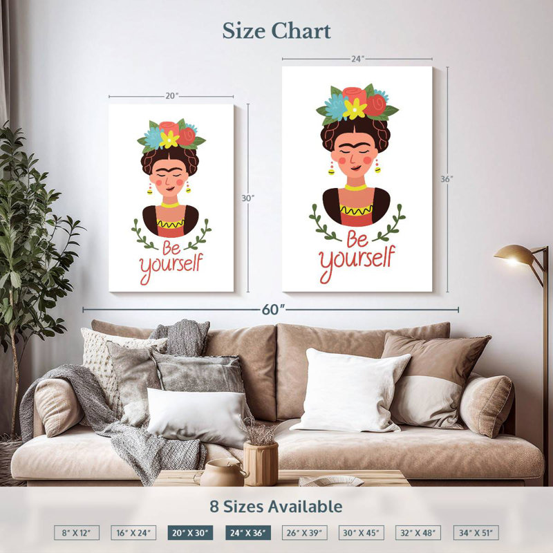 Be Yourself Frida, H 36 po x l 24 po