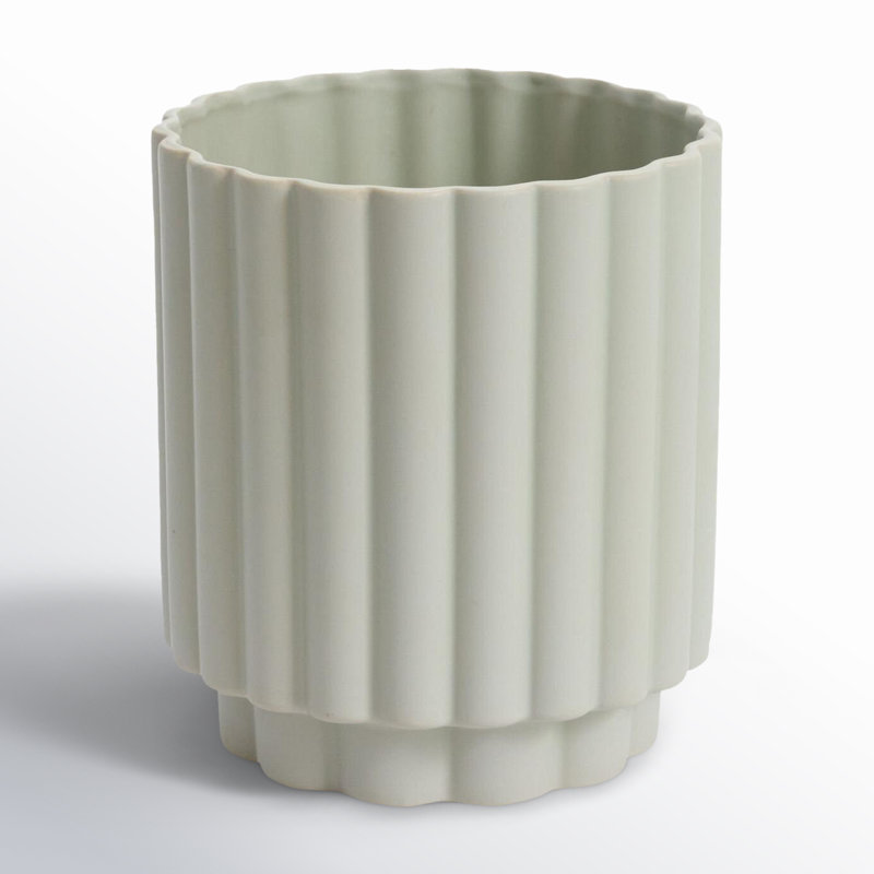 Pot Mikel, Beige, H 8,25 po x l 7,25 po x P 7,25 po