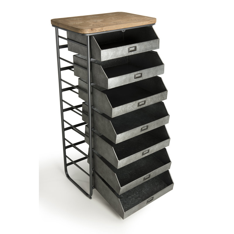 Palmerton Solid Wood 56cm W 7 - Drawer Chest of Drawers