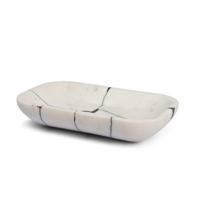 Bol décoratif en marbre blanc Sintessi