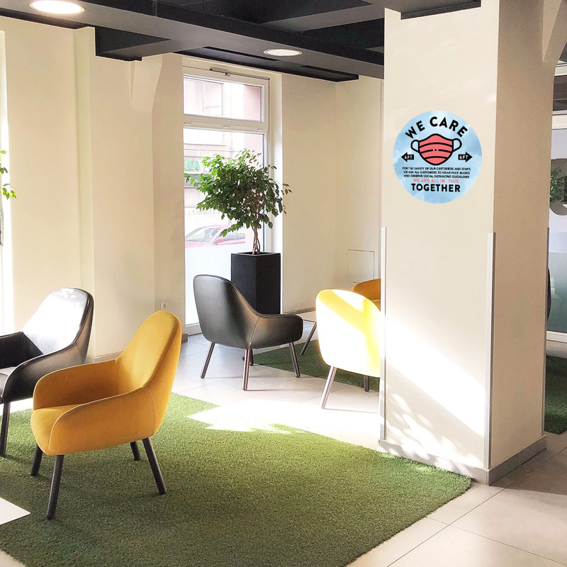 Adhésif décoratif «We Care, We Are All in This Together»