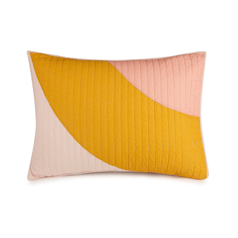 Modshapes Twin Pink and Blue Cotton Quilt Set