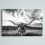 «Black and White Longhorn Cow I», photographie sur toile tendue-1889176534-1925434037-1961283216