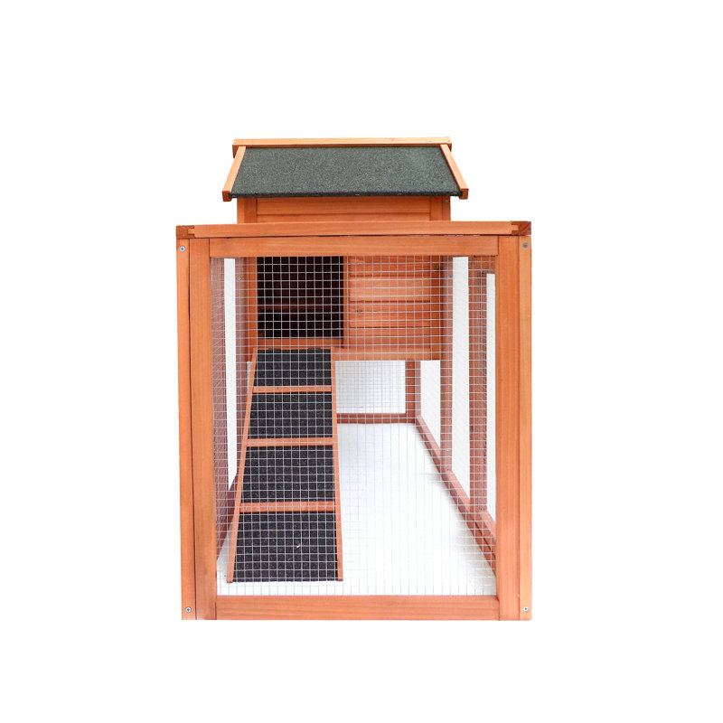 Eriyah 8.27 Safe Square Feet Chicken Coop,Weatherproof Wooden Rabbit House with Chicken Run For Up To 8 Chickens,Easy to Clean