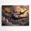 Transport, avions à hélices rétro, art mural en métal brun-555352765