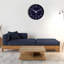 Jomparis Horloge murale ronde à quartz de 12 pouces silencieuse de qualité à fonctionnement à pile et à horloge murale de couleur bleu marine pour salle de classe