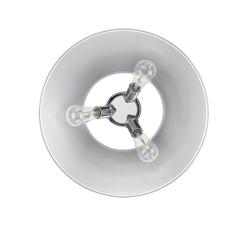 Weatherford Flush Mount, Chrome, Pewter