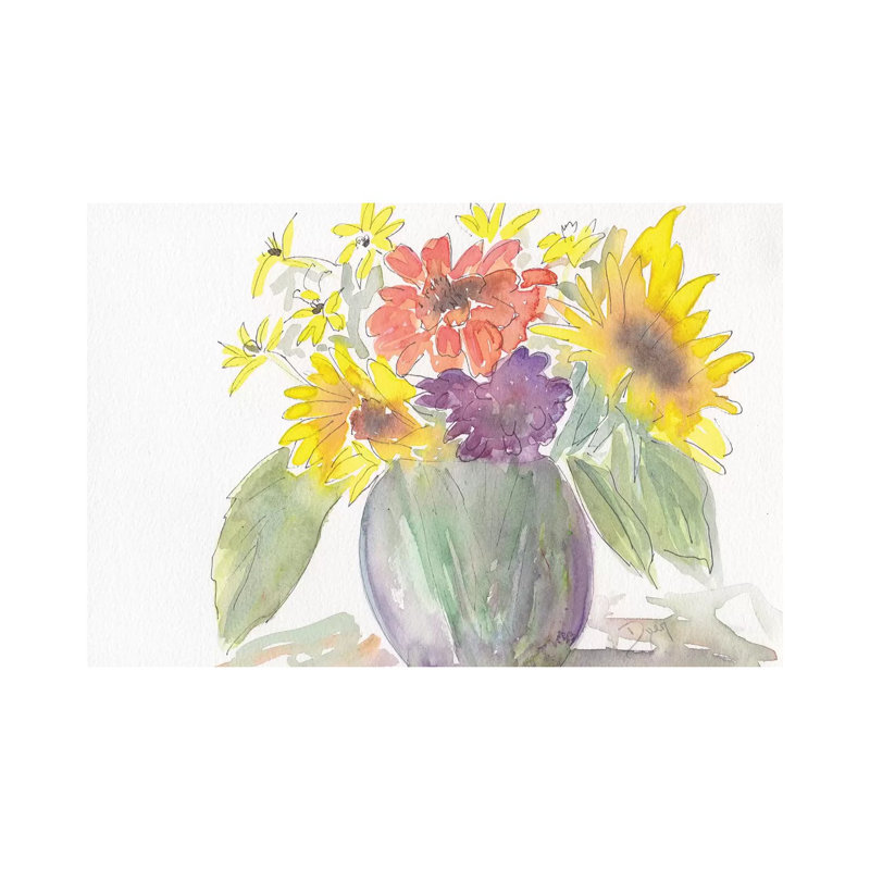 Sunny Bouquet by Beverly Dyer - Wrapped Canvas Print, 20.32 cm H x 30.48 cm W