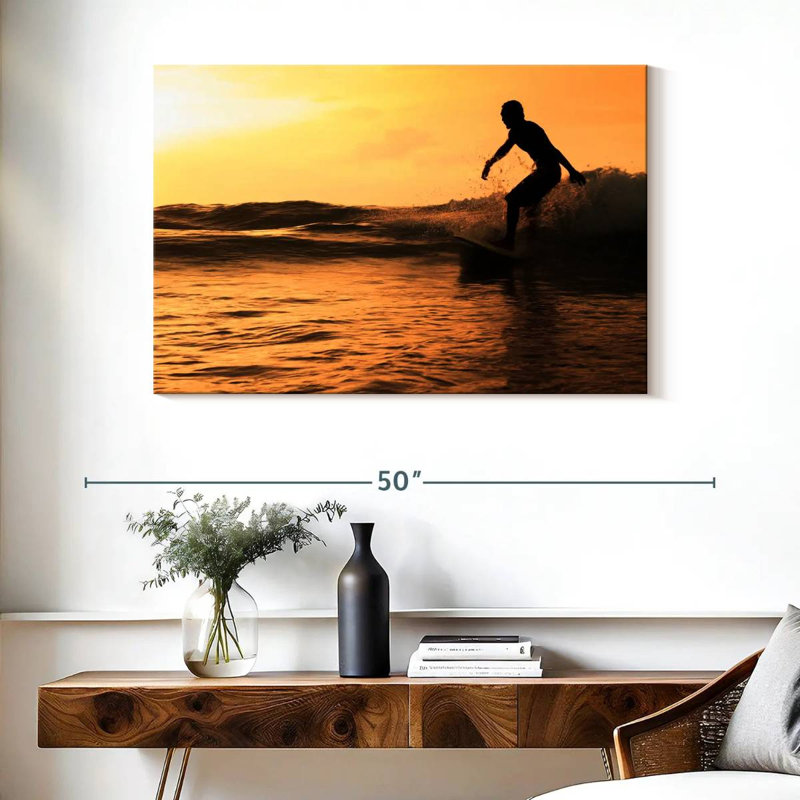 Senne Sundown Surfing, 26" H x 39" W