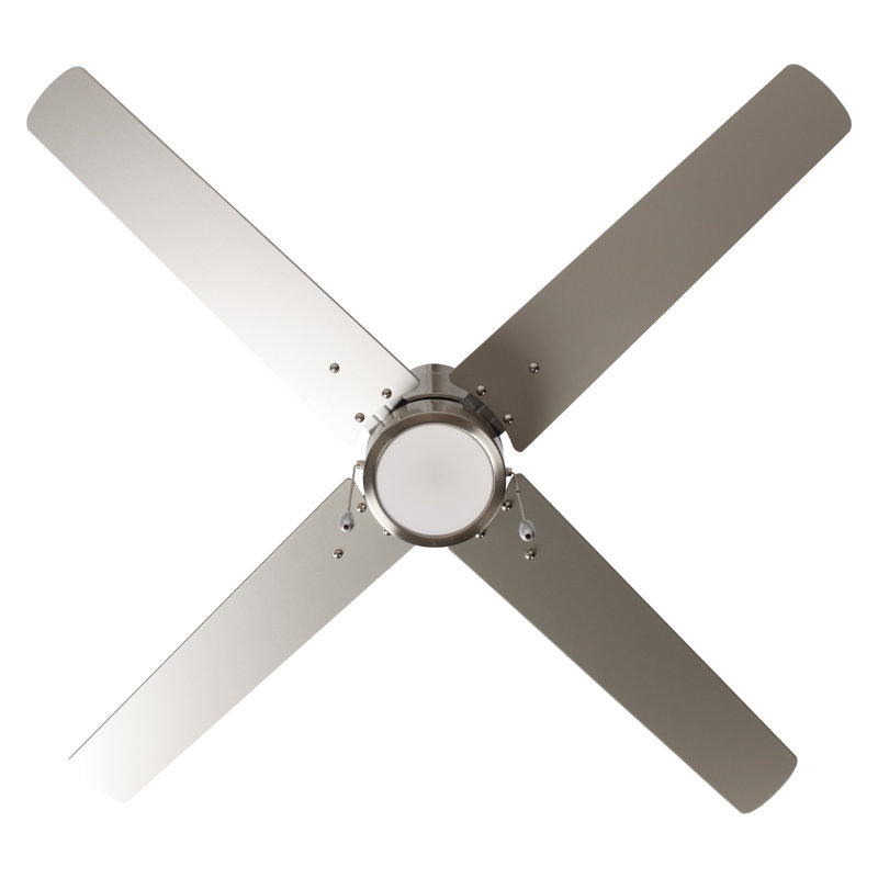 Scoggins 52" 4-Blade Indoor Ceiling Fan, Brushed Nickel, Brushed Nickel