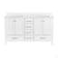 60'' Bathroom Vanity, Solid Wood Frame Bathroom Storage Cabinet, Freestanding Vanity Top With Double Basin