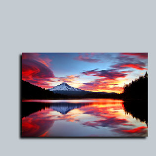 «Sunrise on the Lake» par Darren White, art mural sur toile, H 40 po x l 60 po x P 1,5 po