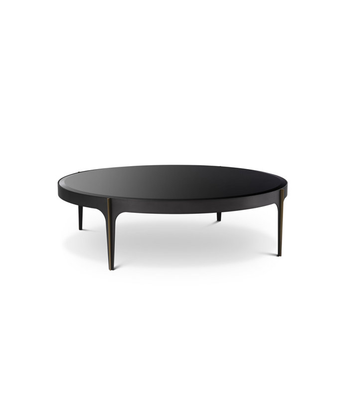 Artemisa Beveled Glass Top Coffee Table, 13.58'' H x 37.01'' L x 37.01'' W