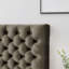 Tête de lit rectangulaire moderne capitonnée à boutons, tête de lit ajustable en velours gris classique pour grand lit et chambre double