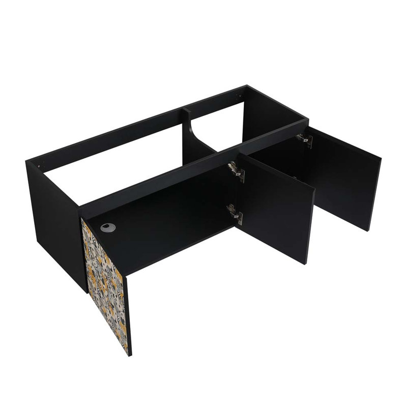 Meuble-lavabo double 47,6 po avec plateau en céramique Raianne