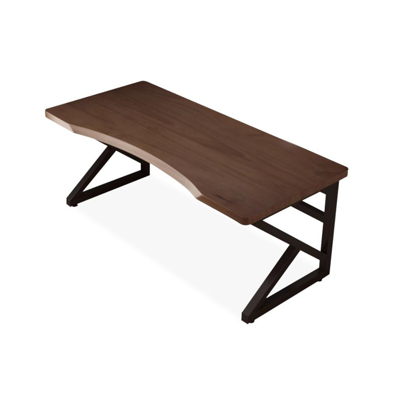 Dark walnut Rectangular Solid Wood desks, 29.53" H x 62.99" W x 23.62" D