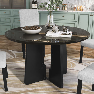 Round Dining Table For 4, Modern Kitchen Dining Table, 43 Inch Round Dining Table For Kitchen Living Room