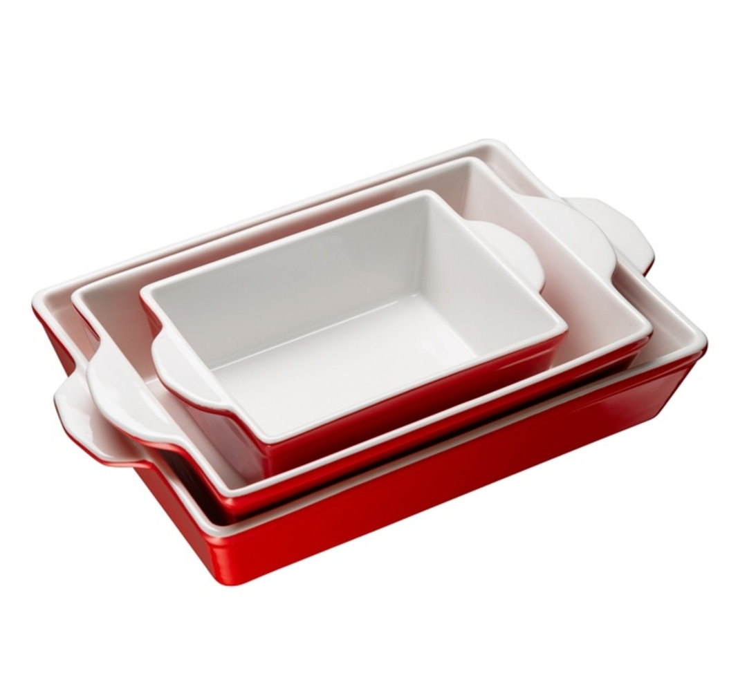 Kook 3-Piece Ceramic Bakeware Set kook 
