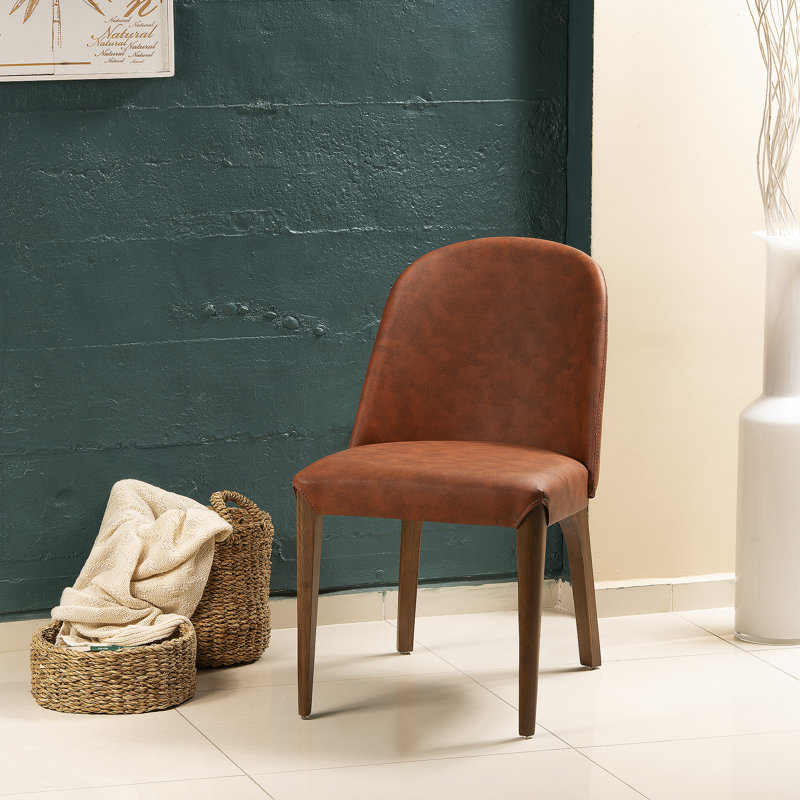 Chaise d’appoint rembourrée rouge brique Klein
