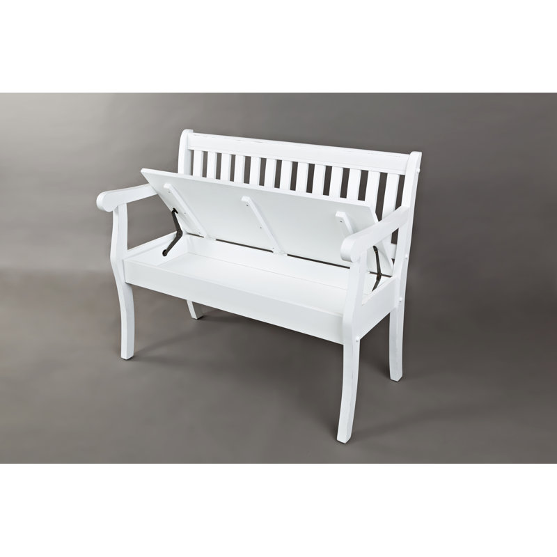 Banc de rangement Castile, Blanc patiné