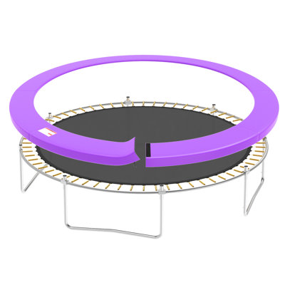 16FT Purple Trampoline Safety Pad Round Trampoline Spring Protection Cover,Water-Resistant Trampoline Accessories