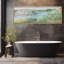 "Pastoral River Scene", campagne rétro rétro, très grande impression murale encadrée-111565882-96074495