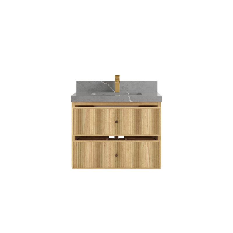 Ensemble de meuble-lavabo simple 30 po Sonoma, Gris Piatra