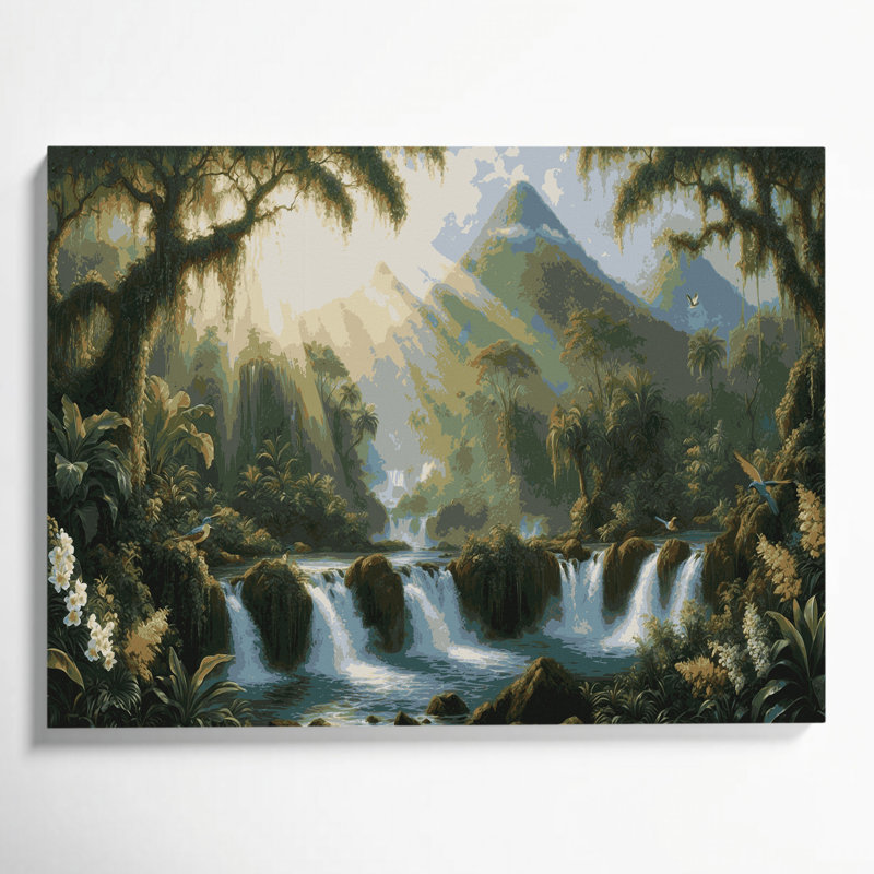 Art mural sur toile, villes, Dominica, vert, H 20 po x l 24 po