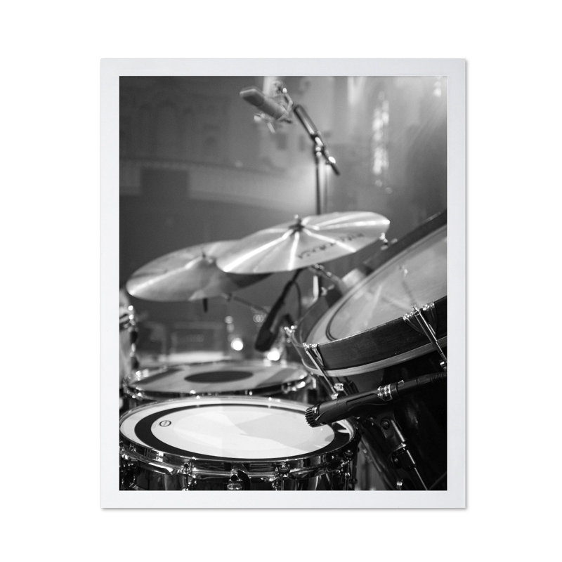 Batterie, 18"H x 24"W, Poster, White Framed