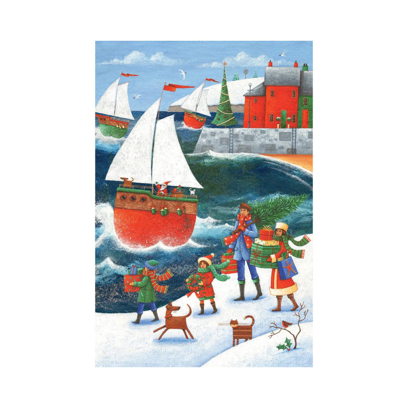 Christmas By The Sea by Peter Adderley - Wrapped Canvas Gallery-Wrapped Canvas Giclée, 20.32 cm H x 30.48 cm W