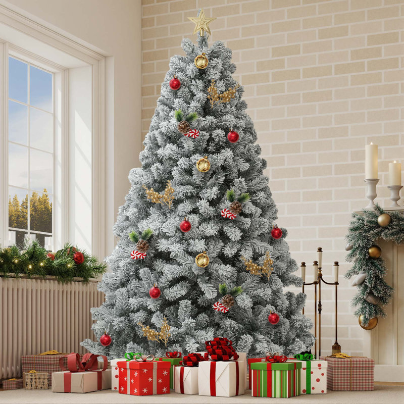 Lighted Artificial Pine Christmas Tree, 6' H