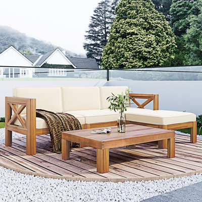 5-Piece Sectional Sofa Set with Cushions