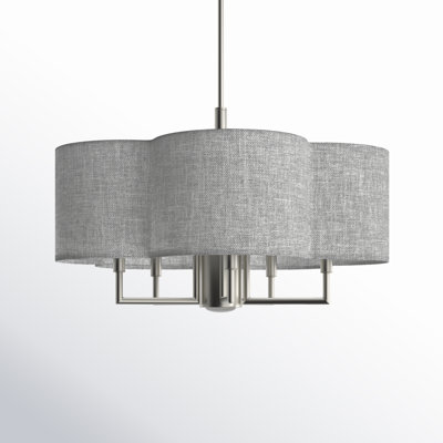 Vino Steel Dimmable Drum Chandelier
