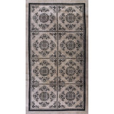Antique Chinese - Peking Allover Floral Knotted Rug