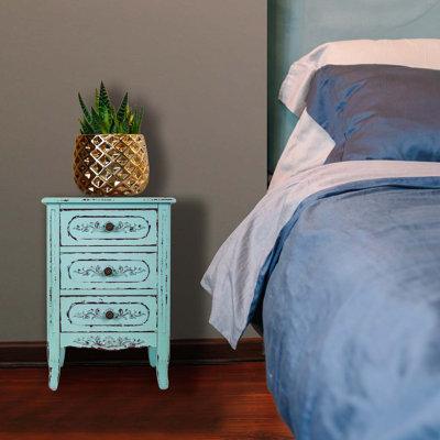 Alleta 46cm W Solid + Manufactured Wood Bedside Table