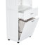 Armoire de rangement blanche avec grand panier à linge blanc
