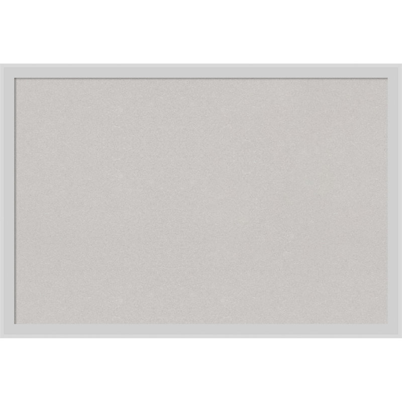 Panneau de tableau incliné avec cadre en bois argenté, tableau d'affichage en liège gris, tableau d'organisation, tableau d'affichage