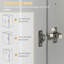 Armoire autoportante avec portes et tiroir HOMcom Modern Kitchen Pantry, étagère réglable, gris