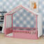 Lit plateforme avec baldaquin, barrières de sécurité et porte d'entrée pour les chambres d'enfants-82321691-82321694