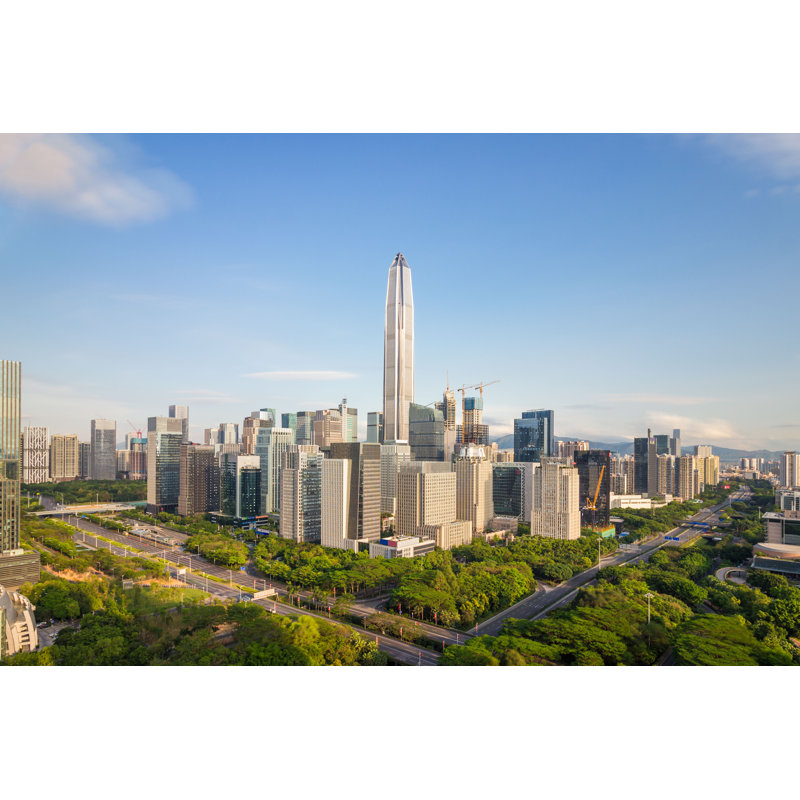 «Skyscrapers In shenghen» par - Photographie sur toile tendue, H 8 po x l 12 po x P 1,25 po