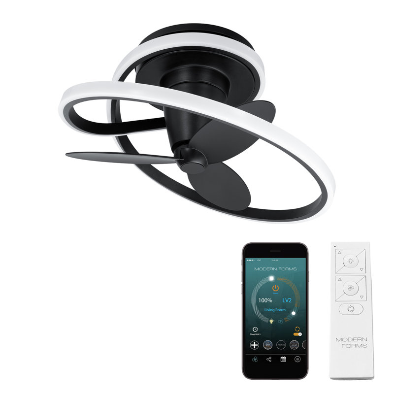 Veloce 3-Blade Smart Fandelier, Black